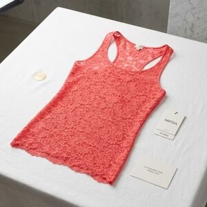 Aritzia WILFRED Coral Lace Racerback Cami
